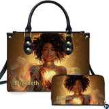 Glowing Heart Afro Queen Handbag