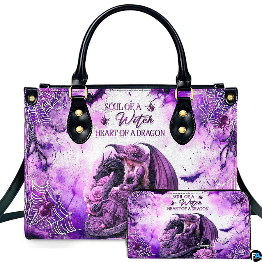 Personalized Witch Leather Bags, Halloween Purses For Women, Witch Art Bag, Spooky Halloween Purses, Holiday Gifts