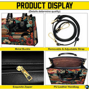 Feature breakdown graphic highlighting distinct visual elements and aesthetic construction.