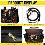 Black Cat Leather Bag – Vintage Cat Art Handbag, Stylish Animal-Themed Purse, Unique Gift for Cat Lovers
