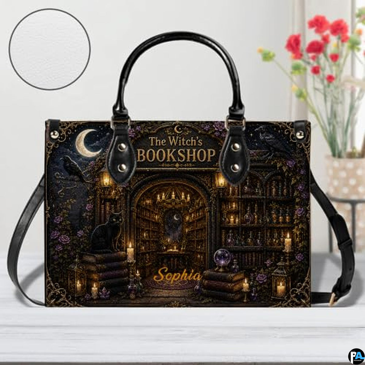 Bookstore Leather Bag, Book Purse for Book Lovers, Shoulder Bag