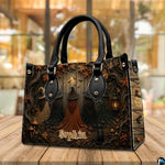 Personalized Witch Handbag with Purse, Custom Name Gothic Leather Bag Set for Women, Halloween Shoulder Bag, Witch Gift