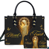 Golden Sacred Halo Devotional Handbag & Matching Wallet Set