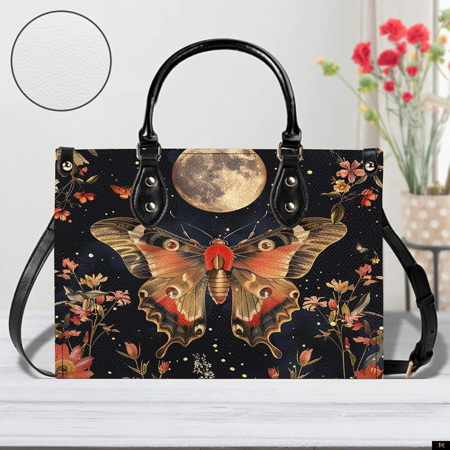 PREAUREUM "{split_values}" Personalized {collection_title} Leather Handbag