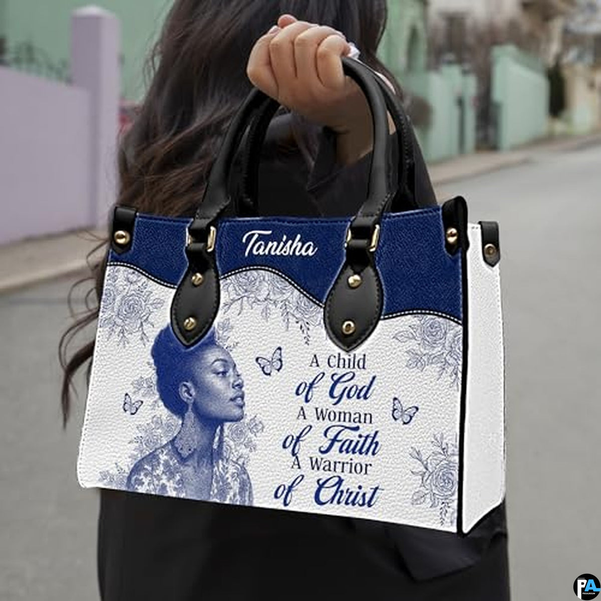 Personalized Leather Handbag for Black Women, Custom African Purse Bag Set, Birthday Meaningful Gifts for Mom, Friend