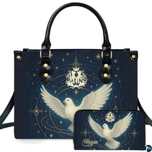Custom Catholic Virgin Mary Leather Bag, Personalized Name Handbags and Purses for Christian Women Religious Bag Gifts