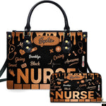 PREAUREUM "{split_values}" Personalized {collection_title} Leather Handbag