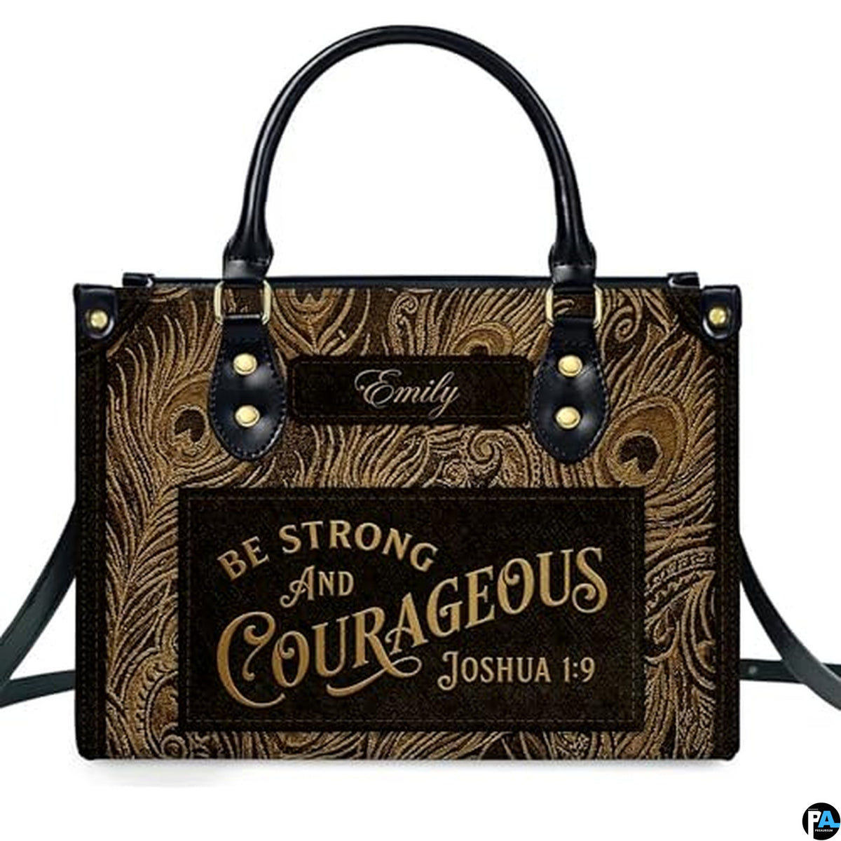Personalized Christian Leather Handbag – Custom Purse Faith Gift for Mom, Grandma, Women Birthday or Christmas