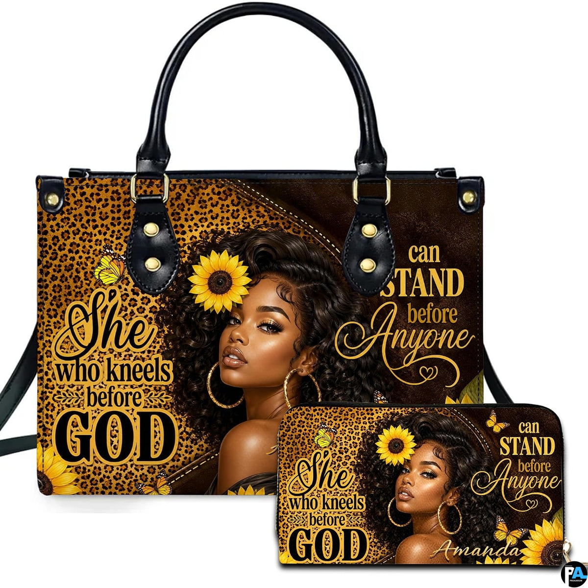 Black woman christian faith art shown across an artistic duo resting peacefully in an indoor studio environment.