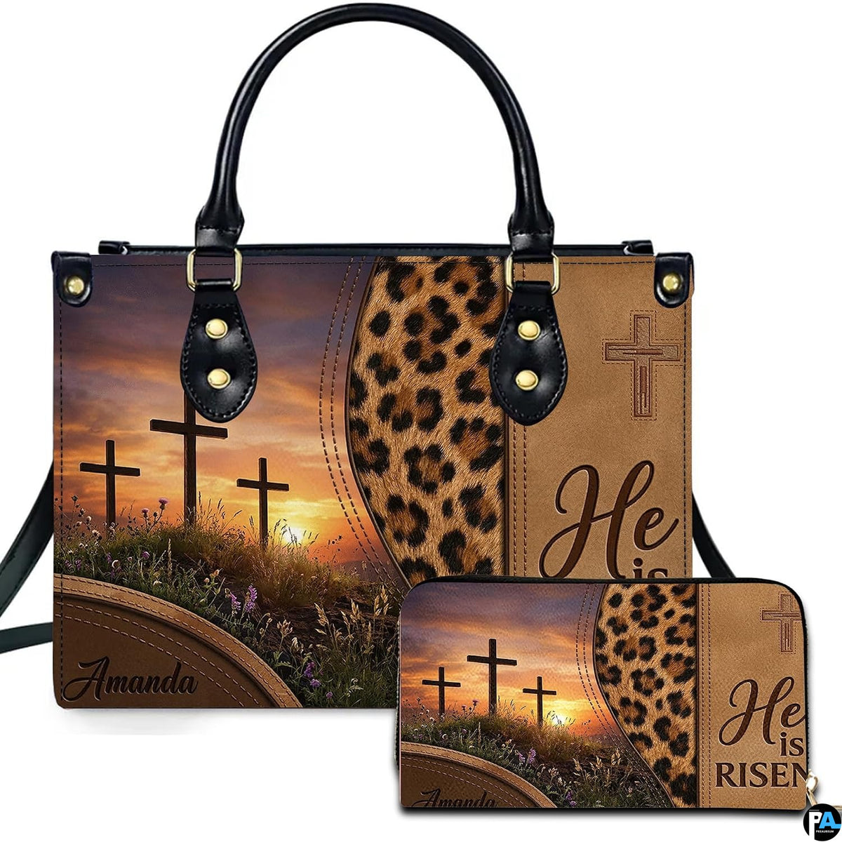 Personalized Christian Leather Handbag – Custom Purse Faith Gift for Mom, Grandma, Women Birthday or Christmas