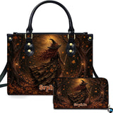Autumn Leaf Cloak Witch Handbag and Matching Wallet Set