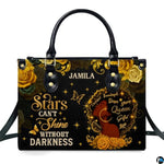 Personalized Black Woman Gold Rose Quote Handbag for Meaningful Gifts