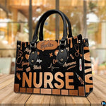 Personalized Nurse Leather Bag – Custom Medical Handbag & Purse Set with Name Gifts for Nursing Student Christmas Gift