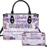 Lavender Rose Garden Handbag and Matching Wallet Set