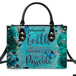 PREAUREUM "{split_values}" Personalized {collection_title} Leather Handbag