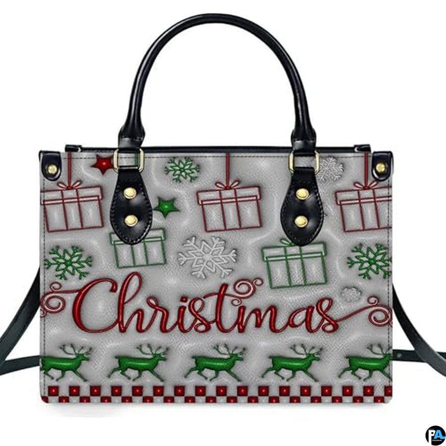 Personalized Christmas Holiday Elements Handbag for Christmas Gift