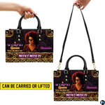 Personalized African American Leather Bag, African Purse, Gifts for Black Girl Women, Black History Handbags