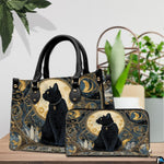 Art nouveau cat art showcased resting beside indoor botanical house plants.