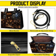 Bookstore Leather Bag, Book Purse for Book Lovers, Shoulder Bag