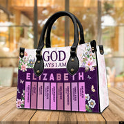 PREAUREUM "{split_values}" Personalized {collection_title} Leather Handbag