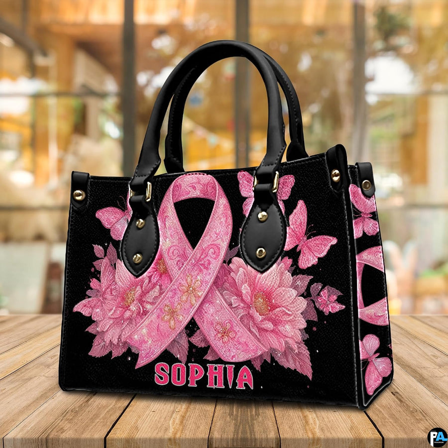 Outdoor perspective presenting butterfly ribbon art accessory held in daylight setting.