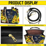 Personalized Sunflower 'Be Still' Religious Handbag
