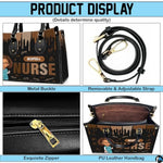 Personalized Nurse Leather Bag – Custom Medical Handbag & Purse Set with Name Gifts for Nursing Student Christmas Gift
