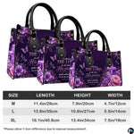 Lifestyle presentation displaying radiant purple cross handbag styled alongside matching wallet.