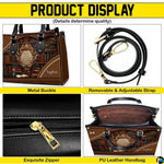 Four-panel showcase illustrating design details, hardware, and interior layout.