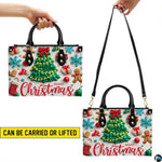 Personalized Christmas Tree Gingerbread Scene Handbag for Holiday Gift