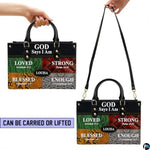Personalized Religious Affirmations Snake Print Handbag
