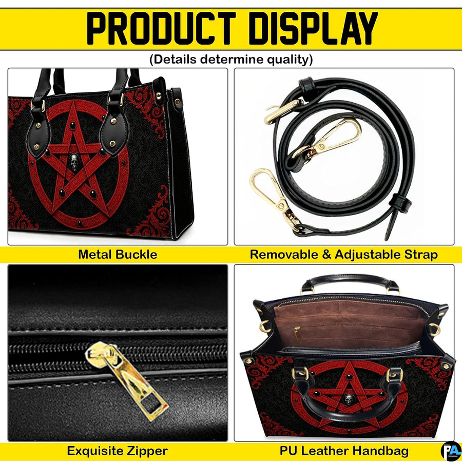 Four-panel showcase illustrating design details, hardware, and interior layout.