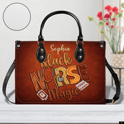 PREAUREUM "{split_values}" Personalized {collection_title} Leather Handbag