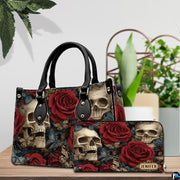 Personalized Halloween Leather Handbag – Custom Witch 3D Printing Effect Purses For Women – Spooky Gothic Shoulder Bag