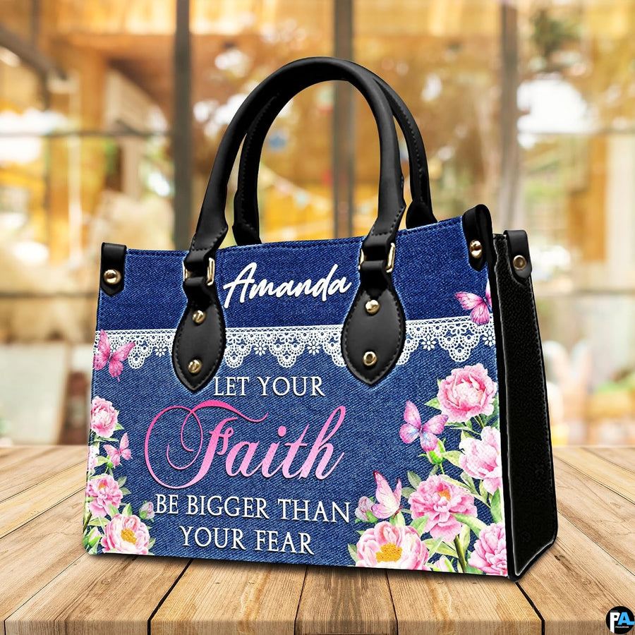 Matching zippered wallet companion showcasing denim and lace peony artwork