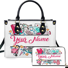 PREAUREUM "{split_values}" Personalized {collection_title} Leather Handbag
