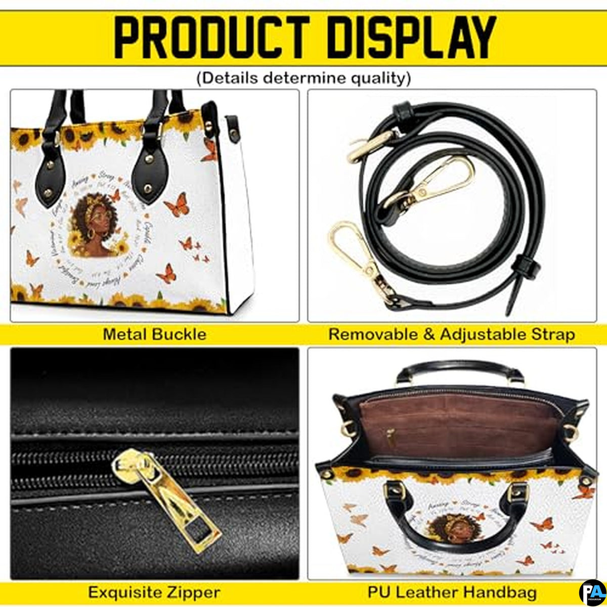 Personalized Leather Handbag for Black Women, Custom African Purse Bag Set, Birthday Meaningful Gifts for Mom, Friend
