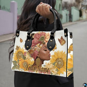 Personalized Black Women Leather Bag, Custom Name African Purses and Handbags Gifts for Mom Birthday Christmas Mothers Day