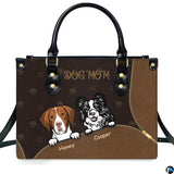 Brown Illustrated Hound & Collie Canine Art Handbag