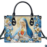 Custom Flower Religious, floral Handbag for Christian Women Gift