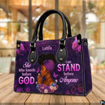 Personalized Leather Handbag for Black Women, Custom African Purse Bag Set, Birthday Meaningful Gifts for Mom, Friend