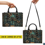 Personalized Halloween Leather Handbag – Custom Witch 3D Printing Effect Purses For Women – Spooky Gothic Shoulder Bag