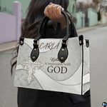 Personalized Christian Leather Handbag – Custom Purse Faith Gift for Mom, Grandma, Women Birthday or Christmas