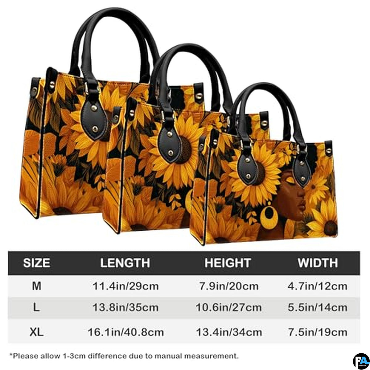 Personalized Black Women Leather Bag, Custom Name African Purses and Handbags Gifts for Mom Birthday Christmas Mothers Day