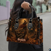 Personalized Witch Handbag with Purse, Custom Name Gothic Leather Bag Set for Women, Halloween Shoulder Bag, Witch Gift