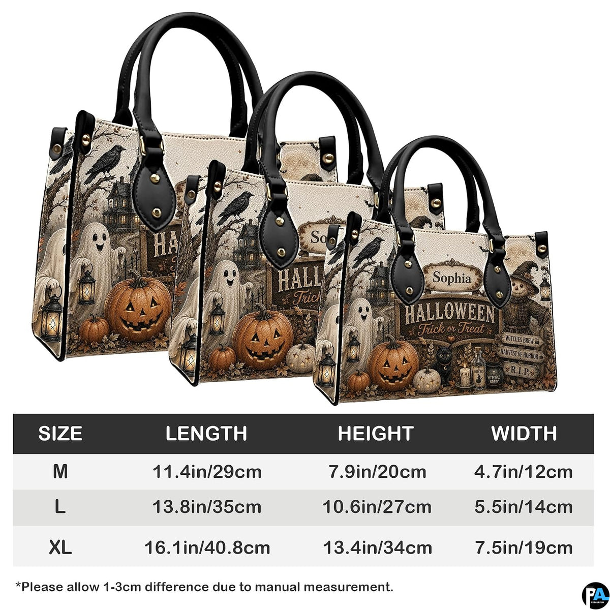 Proportional overview diagram presenting structured outlines for this spooky autumn art design.