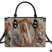Lifestyle perspective highlighting shoulder carry of the Marian handbag with crossbody strap.