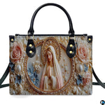 Lifestyle perspective highlighting shoulder carry of the Marian handbag with crossbody strap.