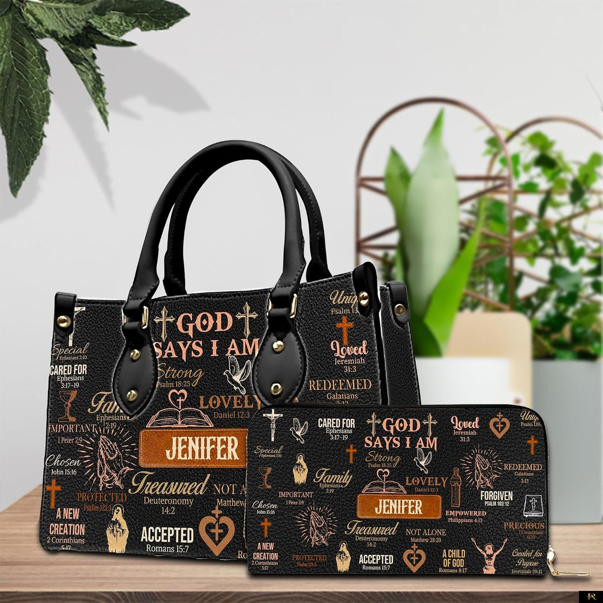 PREAUREUM "{split_values}" Personalized {collection_title} Leather Handbag