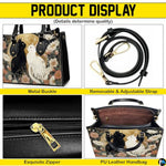 Black Cat Leather Bag – Vintage Cat Art Handbag, Stylish Animal-Themed Purse, Unique Gift for Cat Lovers
